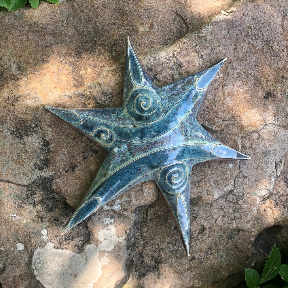 Ceramic Starfish Art, One Of a Kind
